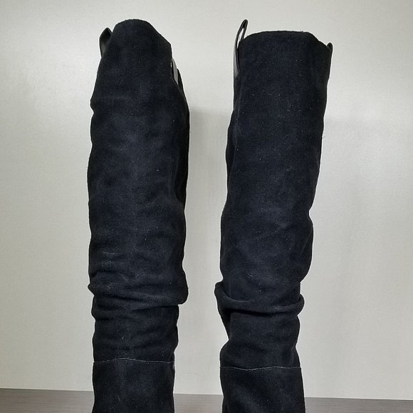 BP. 'Traffic' Knee High Slouch Boot, Black Suede, Womens Size 7.5 M - Picture 6 of 12